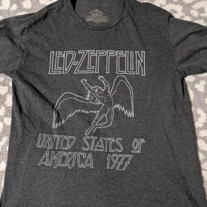 Led Zeppelin Gray Graphic Tee - Men's Short Sleeve Shirt
